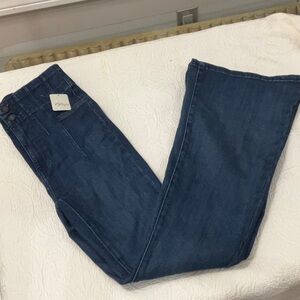 We The Free Dark Indigo Flare Jeans - Wide Leg